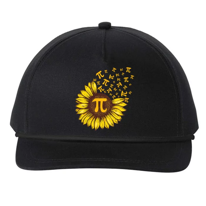 Pi Day Sunflower Floral Flower Snapback Five-Panel Rope Hat