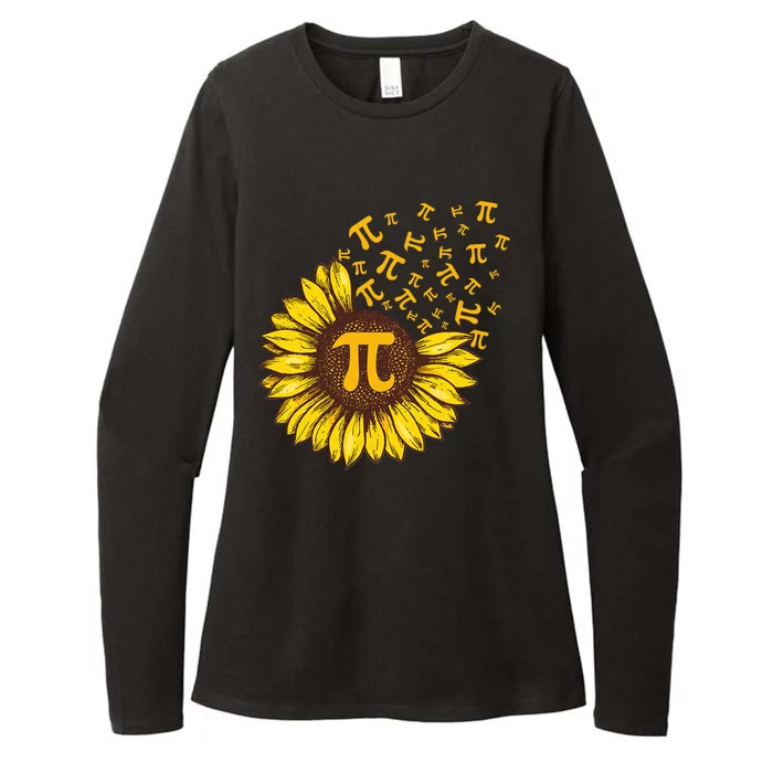 Pi Day Sunflower Floral Flower Womens CVC Long Sleeve Shirt