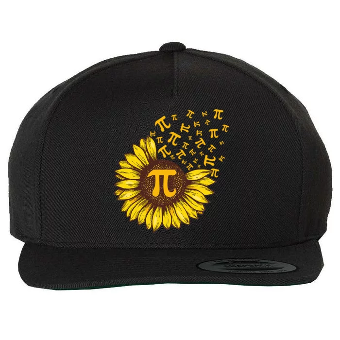 Pi Day Sunflower Floral Flower Wool Snapback Cap