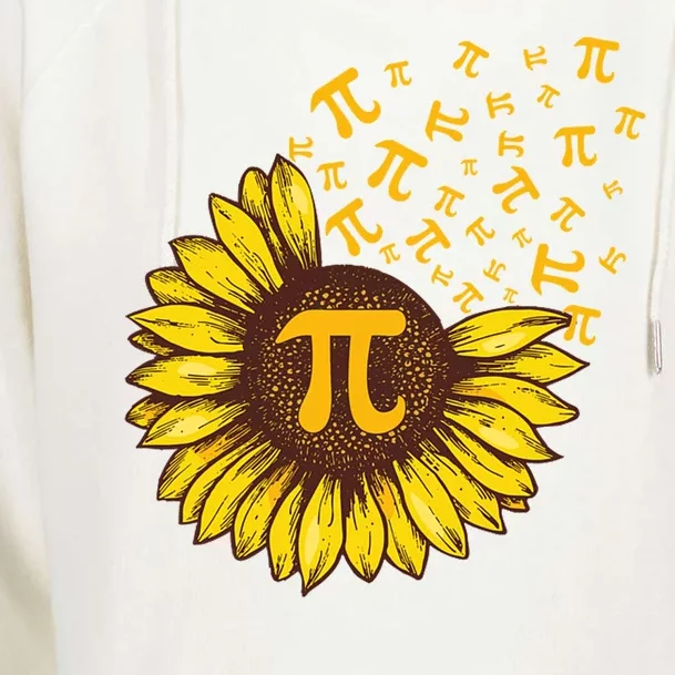 Pi Day Sunflower Floral Flower Womens Funnel Neck Pullover Hood