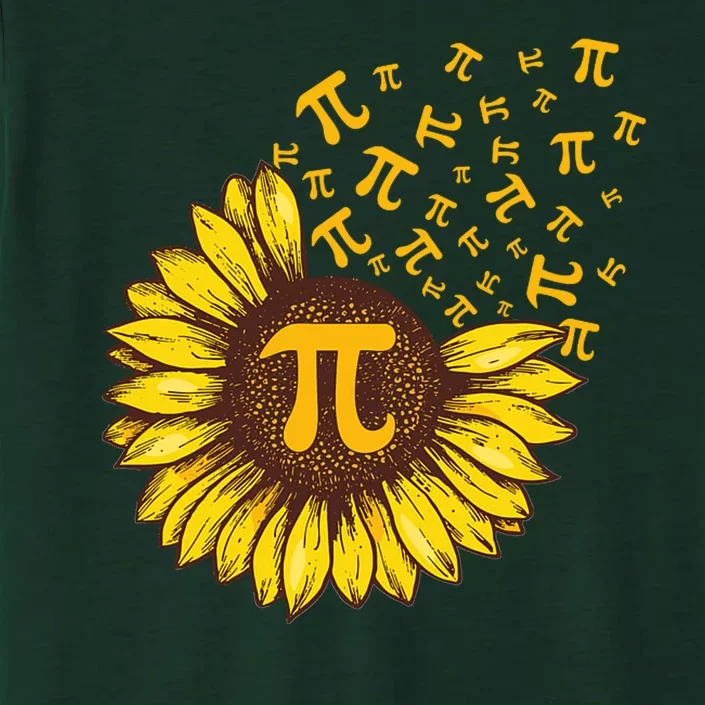 Pi Day Sunflower Floral Flower ChromaSoft Performance T-Shirt