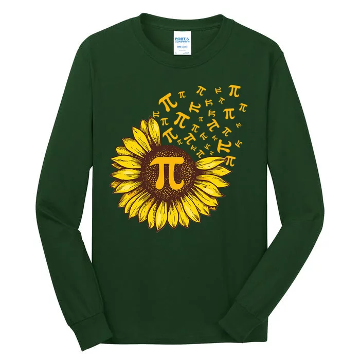 Pi Day Sunflower Floral Flower Tall Long Sleeve T-Shirt