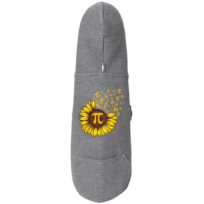 Pi Day Sunflower Floral Flower Doggie 3-End Fleece Hoodie