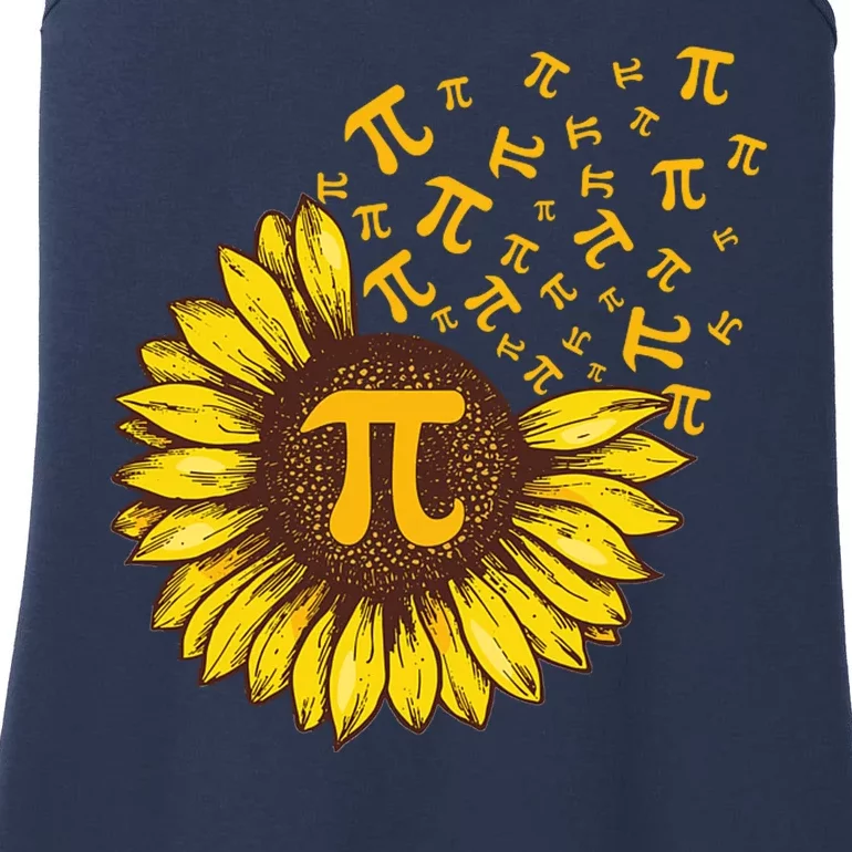 Pi Day Sunflower Floral Flower Ladies Essential Tank