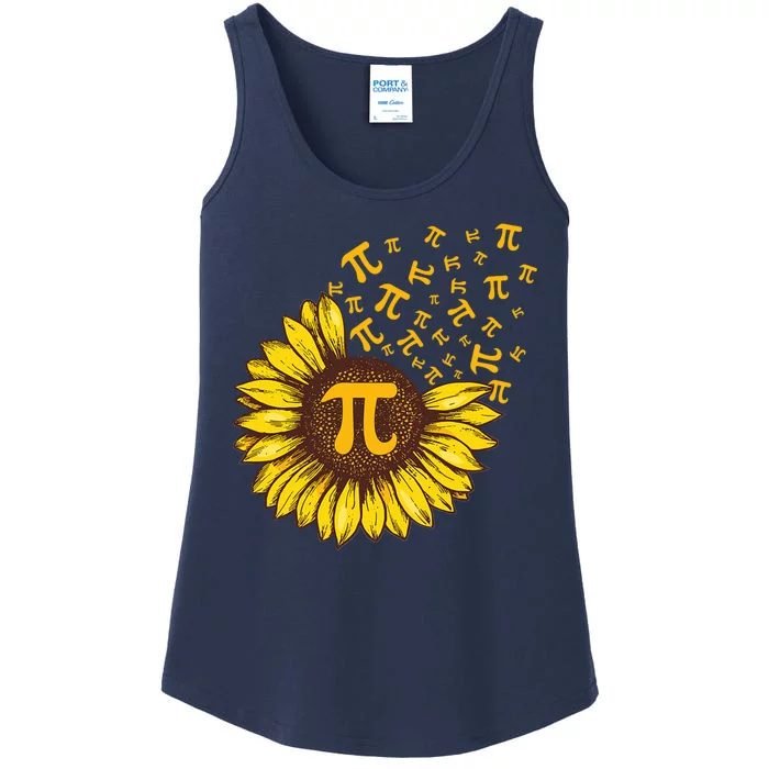 Pi Day Sunflower Floral Flower Ladies Essential Tank