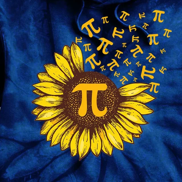 Pi Day Sunflower Floral Flower Tie Dye Hoodie