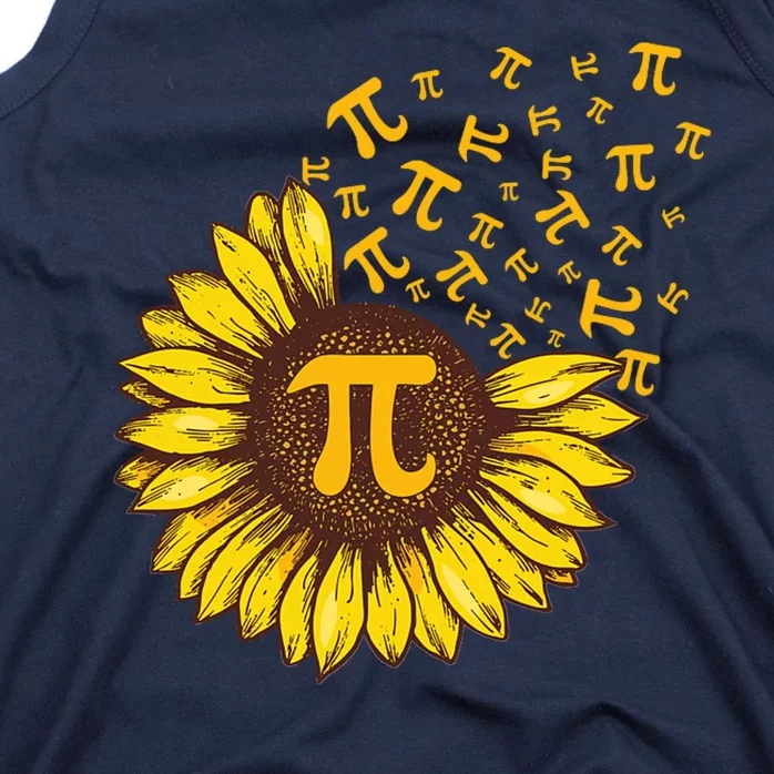 Pi Day Sunflower Floral Flower Tank Top