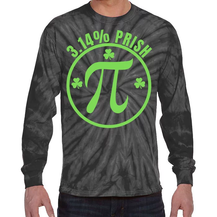 Pi Day St. Patricks Day 3.14 Irish Funny Pirish Math Teacher Pi Symbol Irish Tie-Dye Long Sleeve Shirt