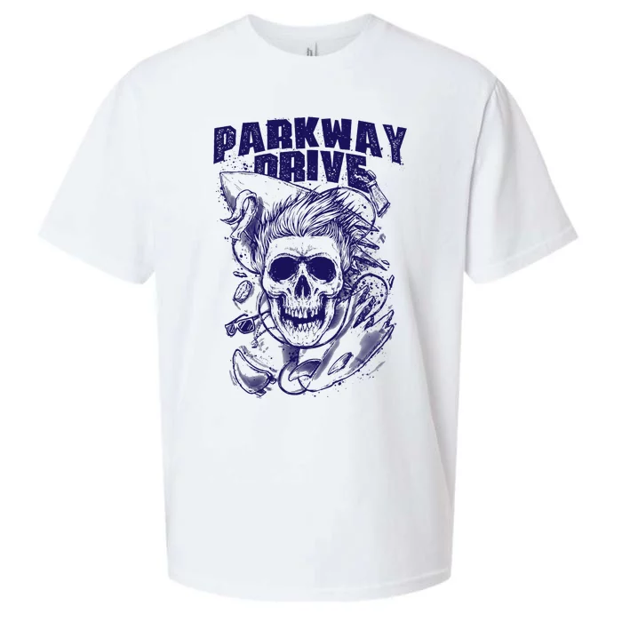 Parkway Drive Surfer Skull White Sueded Cloud Jersey T-Shirt