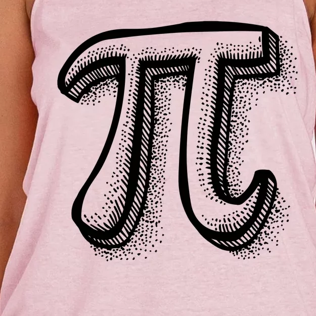 Pi Day Symbol Women's Knotted Racerback Tank