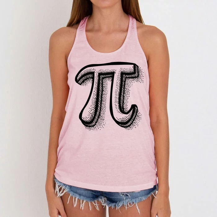 Pi Day Symbol Women's Knotted Racerback Tank