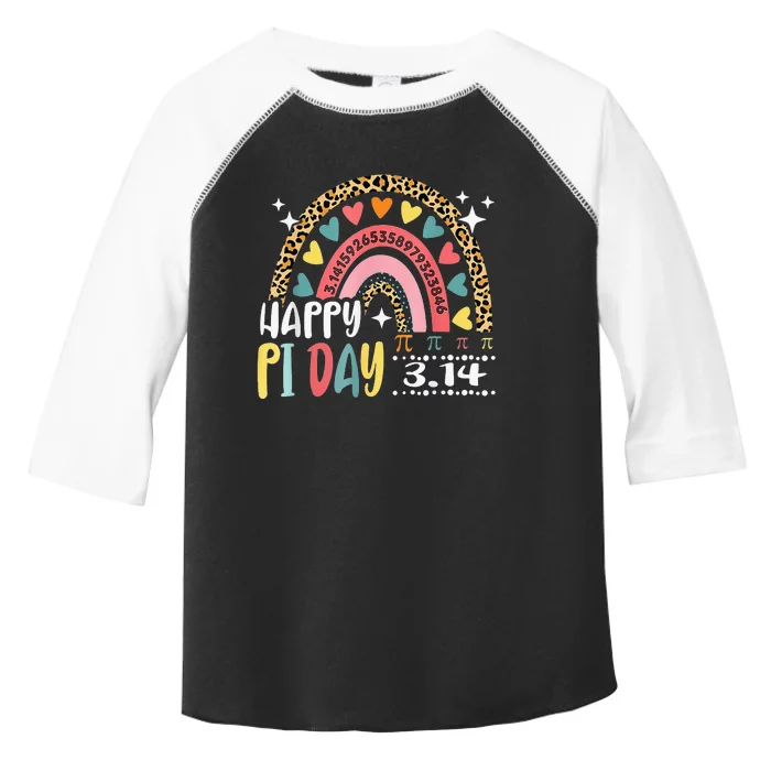 Pi Day Spiral Pi Math Teacher 3.14 Leopard Rainbow Toddler Fine Jersey T-Shirt