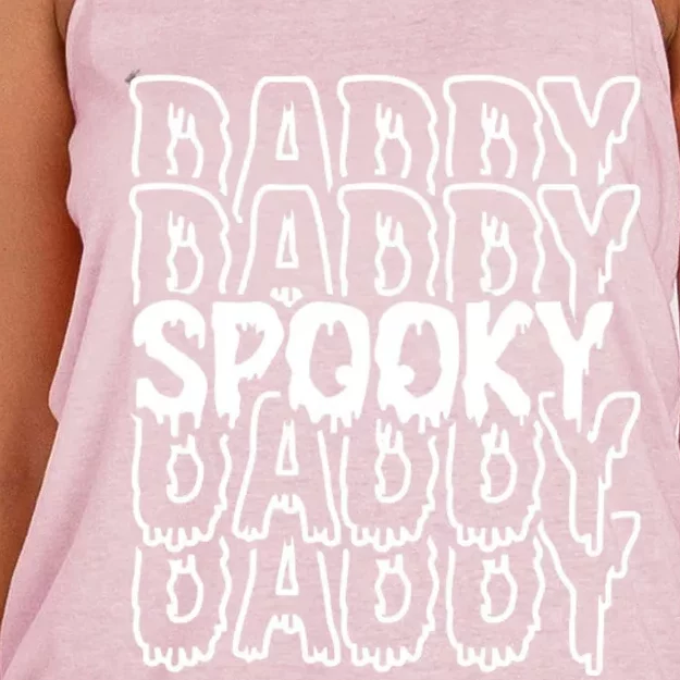 Pooky Daddy Spooky Dad Halloween Women's Knotted Racerback Tank