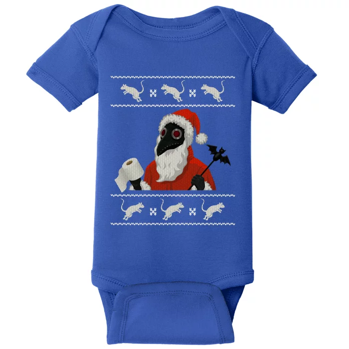 Plague Doctor Santa Christmas Sweater Gift Baby Bodysuit