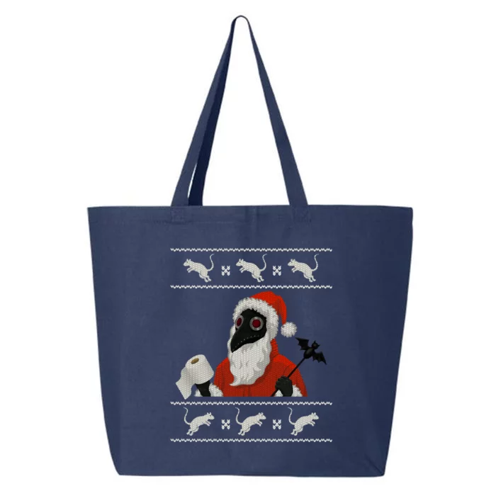 Plague Doctor Santa Christmas Sweater Gift 25L Jumbo Tote