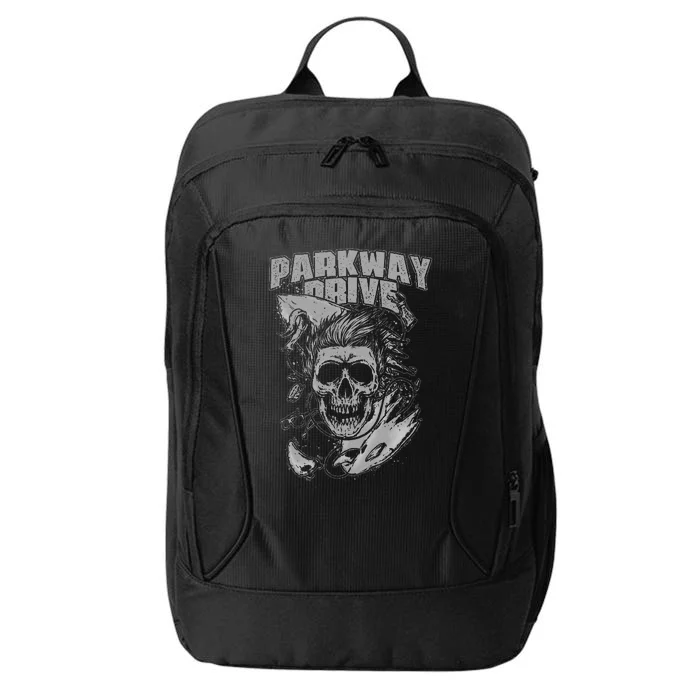 Parkway Drive Surfer Skull Black City Backpack