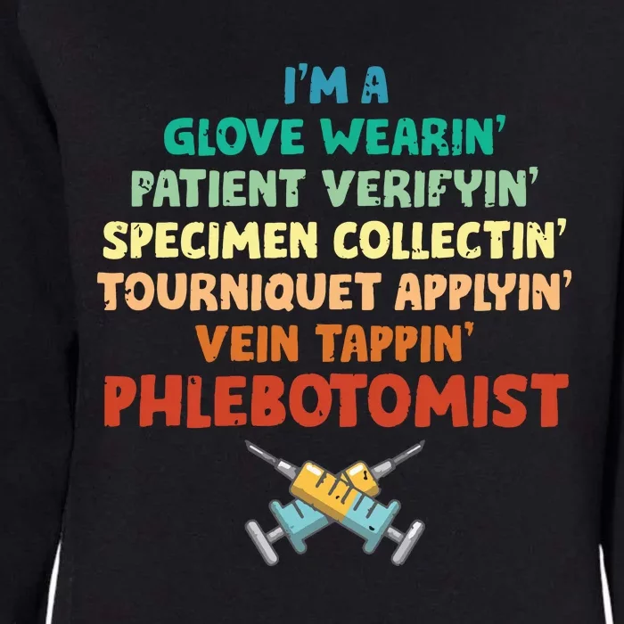 Phlebotomist Definition Syringe Nurse Phlebotomy Womens California Wash Sweatshirt