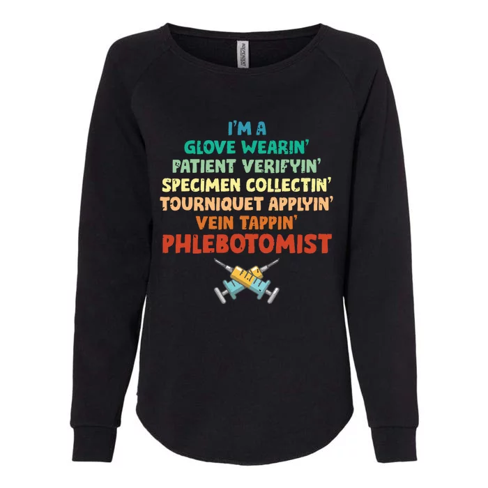 Phlebotomist Definition Syringe Nurse Phlebotomy Womens California Wash Sweatshirt