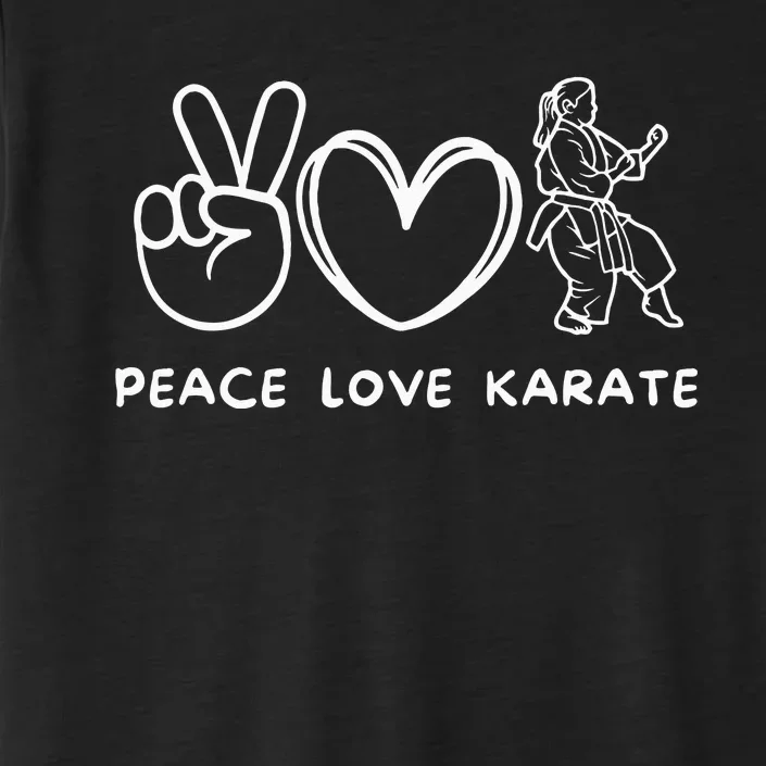 Peace, Love Karate Girl Retro Karate Girl Lover Martial Arts ChromaSoft Performance T-Shirt