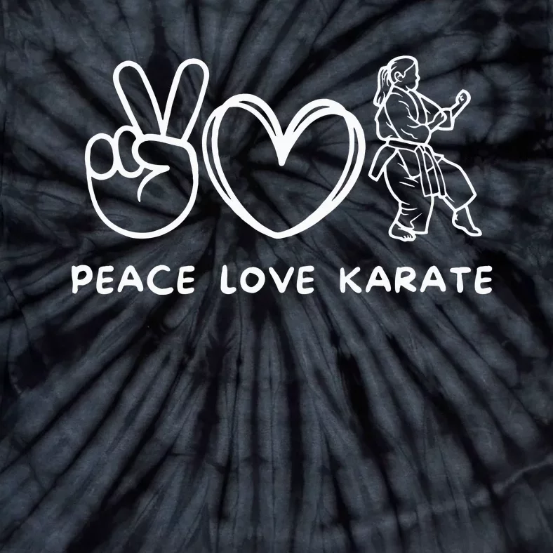 Peace, Love Karate Girl Retro Karate Girl Lover Martial Arts Tie-Dye T-Shirt