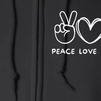 Peace, Love Karate Girl Retro Karate Girl Lover Martial Arts Full Zip Hoodie