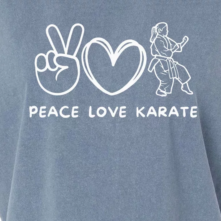 Peace, Love Karate Girl Retro Karate Girl Lover Martial Arts Garment-Dyed Women's Muscle Tee