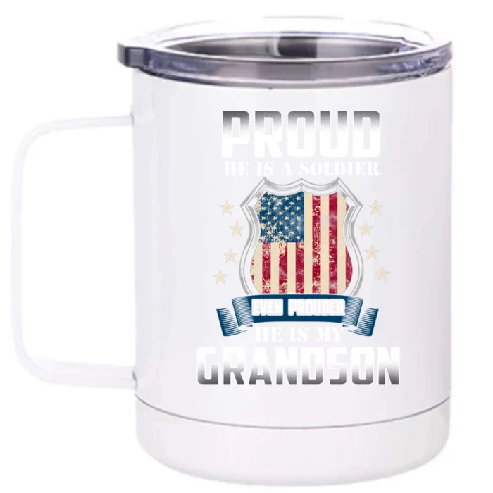 Proud Daughter Son Of A Soldier Mom Mommy Mothers Day Funny Gift Front & Back 12oz Stainless Steel Tumbler Cup