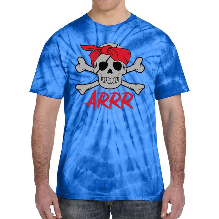 PIRATE DEAD SKULL Wih Eye Patch Halloween Tie-Dye T-Shirt