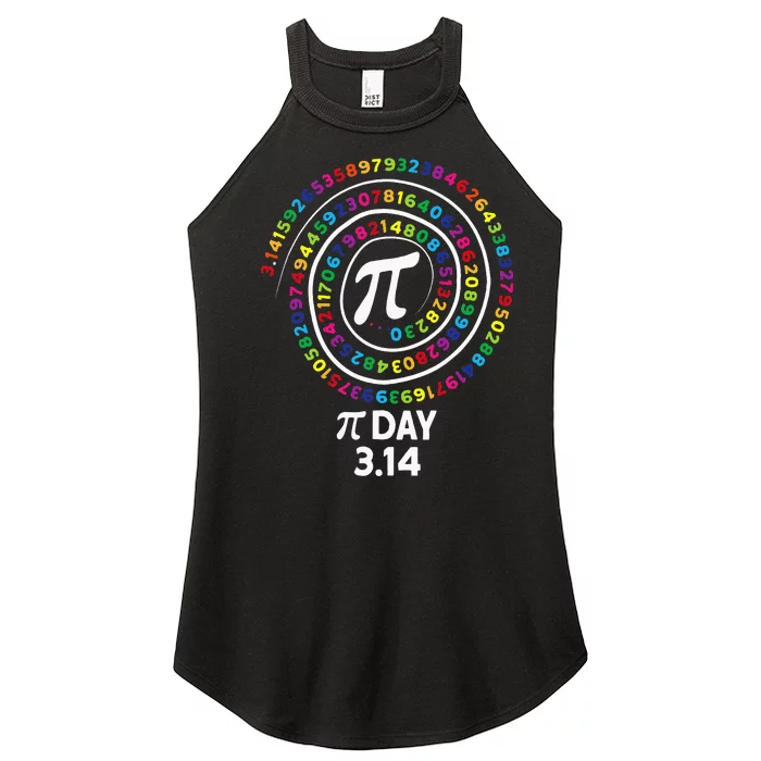 Pi Day Spiral Color Numbers 3 14 Happy Pi Day Women’s Perfect Tri Rocker Tank