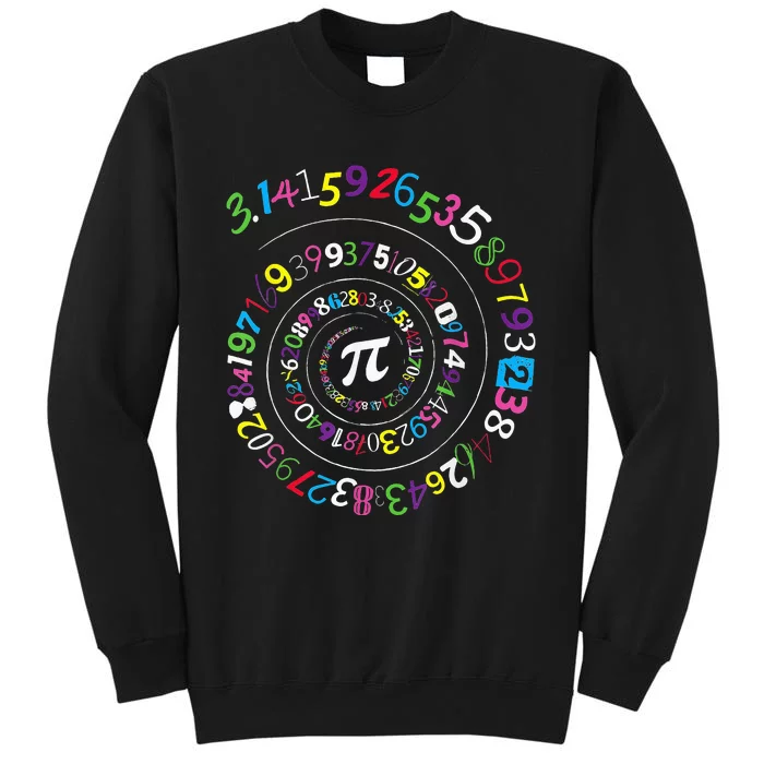 Pi Day Spiral Pi Color Numbers Teacher Student Sweatshirt