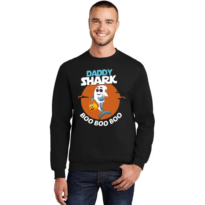 Premium Daddy Shark Boo Boo Boo Shark Ghost Halloween Sweatshirt