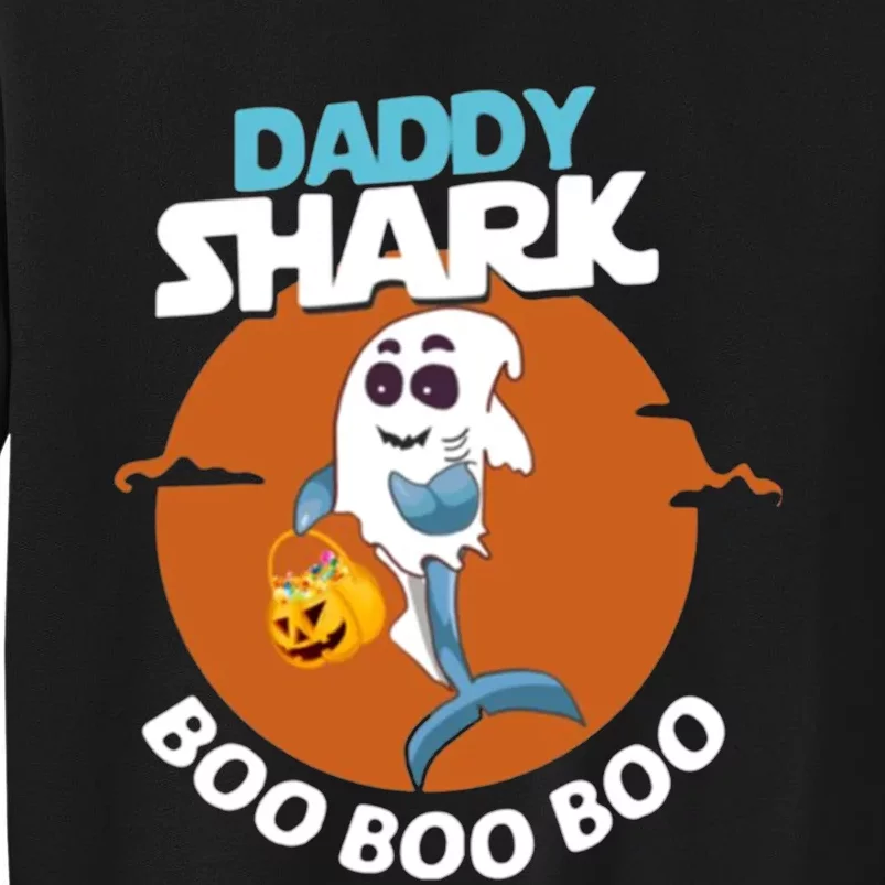 Premium Daddy Shark Boo Boo Boo Shark Ghost Halloween Sweatshirt