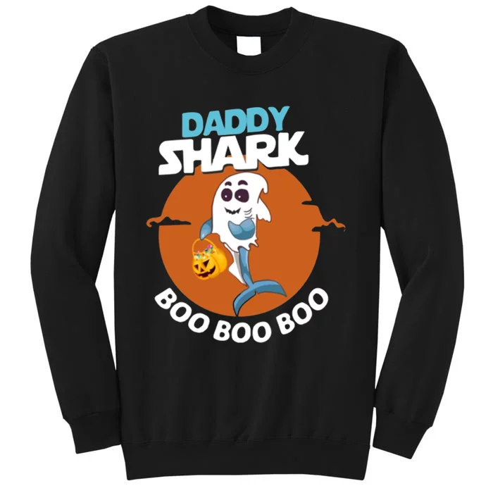 Premium Daddy Shark Boo Boo Boo Shark Ghost Halloween Sweatshirt