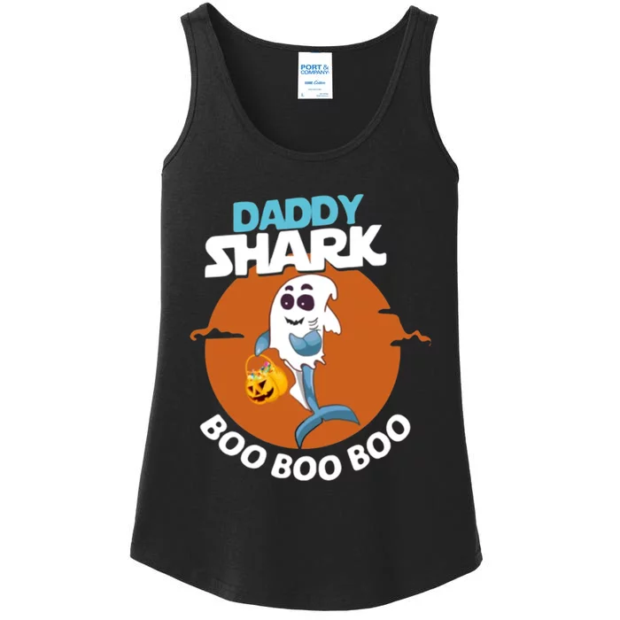 Premium Daddy Shark Boo Boo Boo Shark Ghost Halloween Ladies Essential Tank