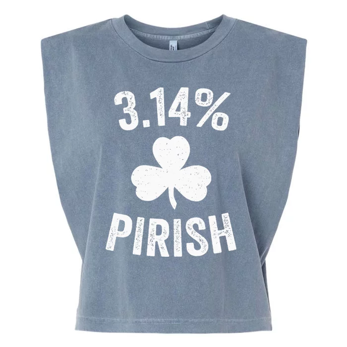 Pi Day St. Patrick's 3.14 Irish Funny Pirish Math Teacher Garment-Dyed Women's Muscle Tee