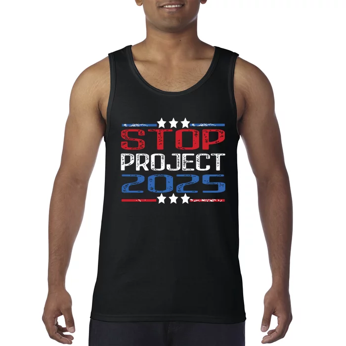 Pro Democracy Stop Project 2025 Presidential Election 2024 Tank Top