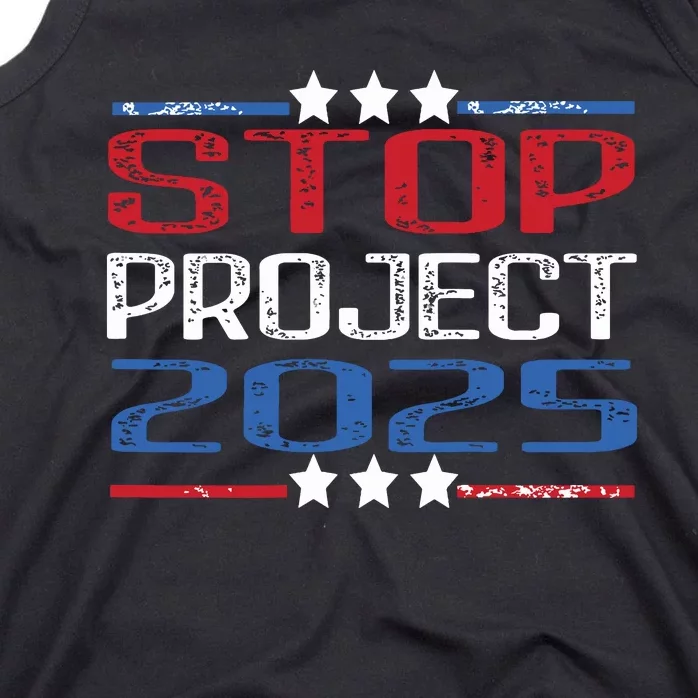 Pro Democracy Stop Project 2025 Presidential Election 2024 Tank Top