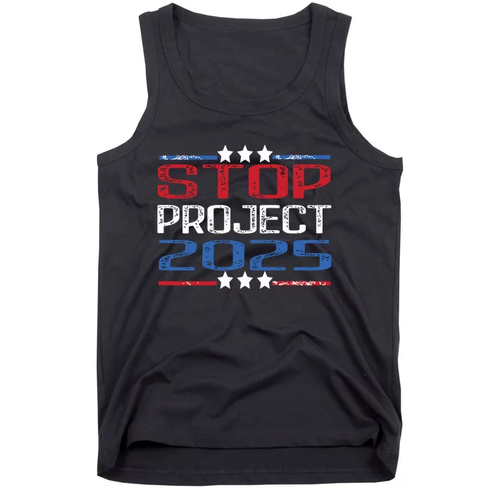 Pro Democracy Stop Project 2025 Presidential Election 2024 Tank Top