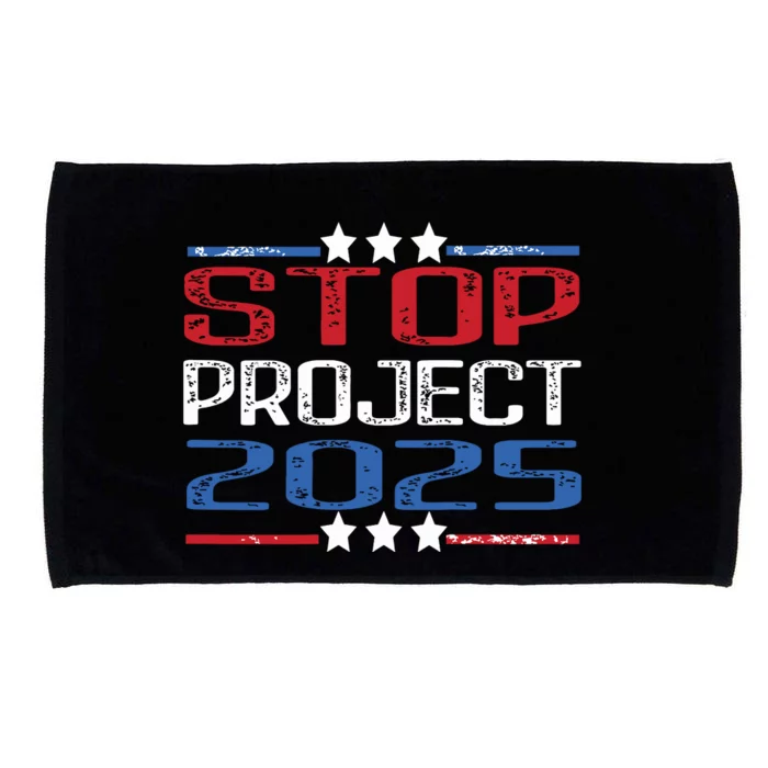 Pro Democracy Stop Project 2025 Presidential Election 2024 Microfiber Hand Towel