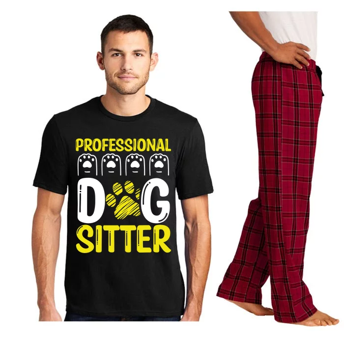 Professional Dog Sitter Dog Walker Funny Pet Sitter Meaningful Gift Pajama Set