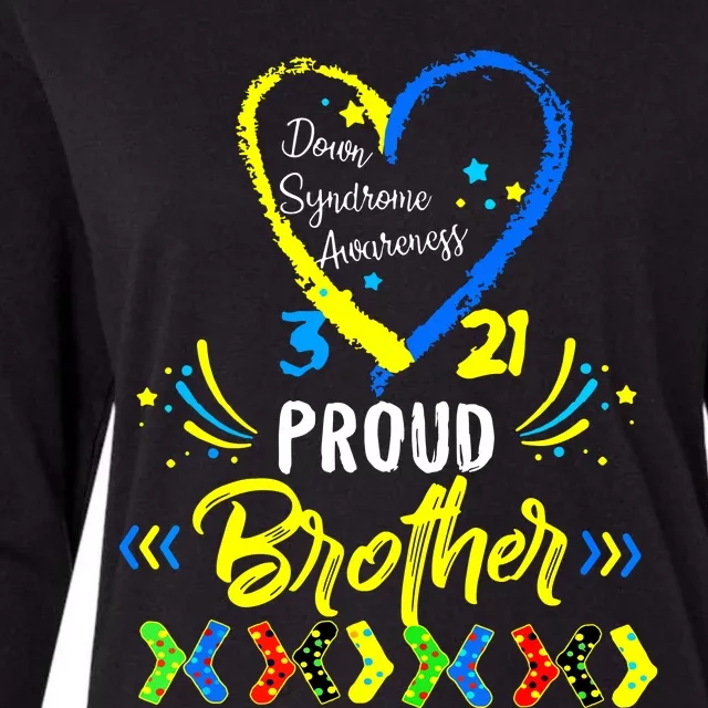 Proud Down Syndrome Brother Awareness Womens Cotton Relaxed Long Sleeve T-Shirt