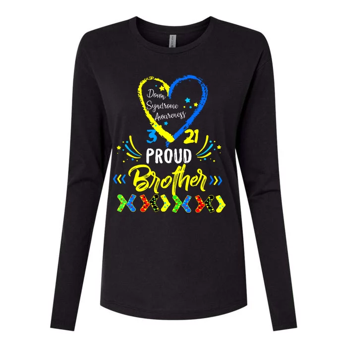 Proud Down Syndrome Brother Awareness Womens Cotton Relaxed Long Sleeve T-Shirt