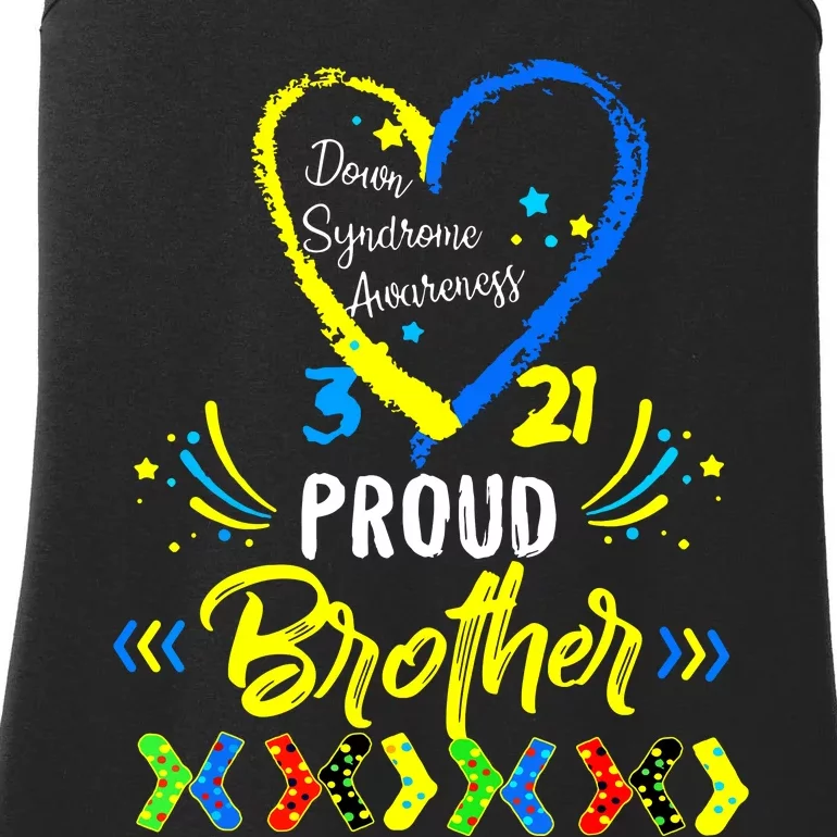 Proud Down Syndrome Brother Awareness Ladies Essential Tank