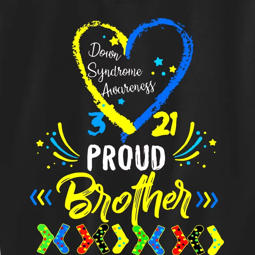 Proud Down Syndrome Brother Awareness Kids Sweatshirt