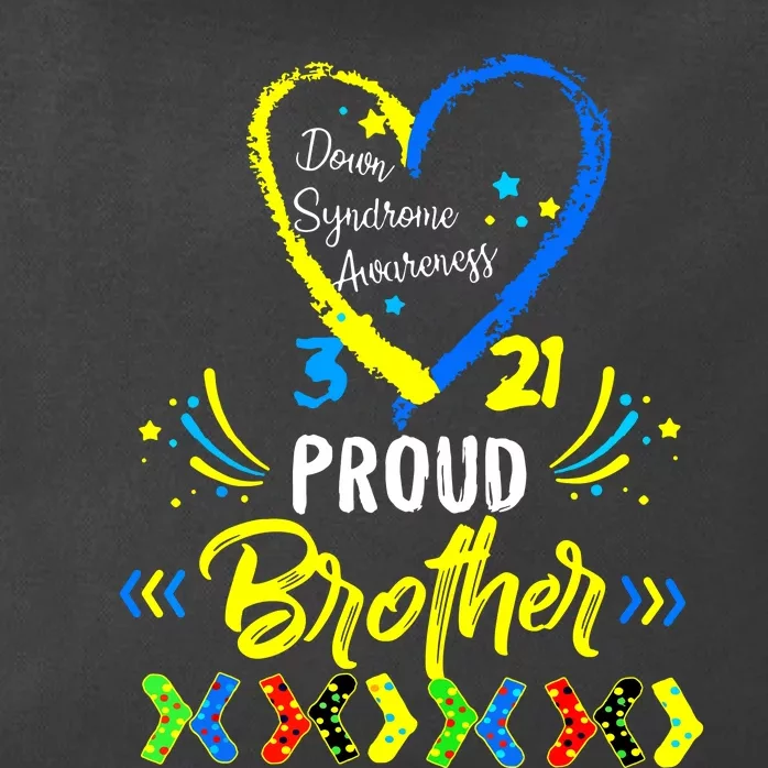 Proud Down Syndrome Brother Awareness Zip Tote Bag