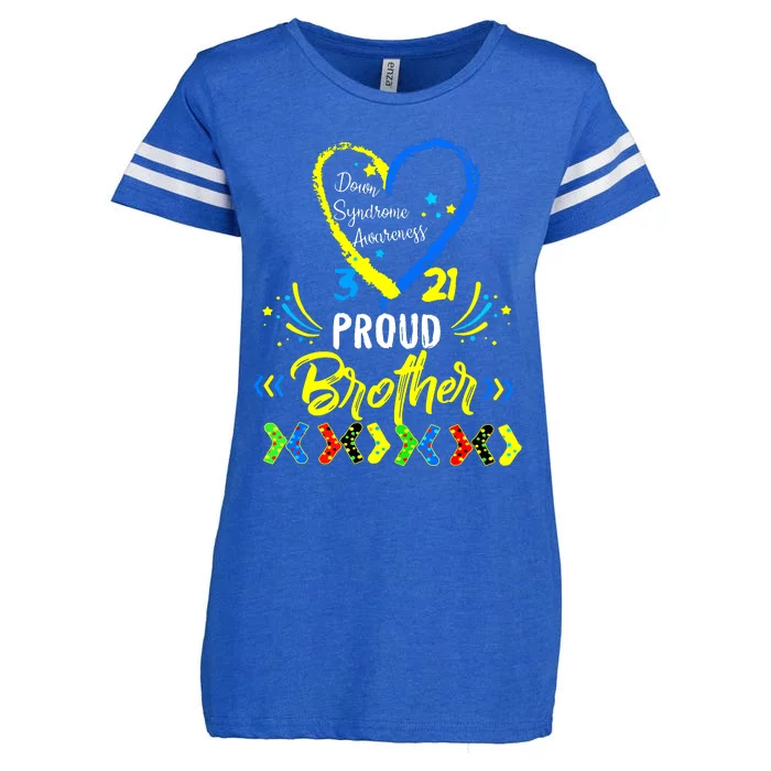 Proud Down Syndrome Brother Awareness Enza Ladies Jersey Football T-Shirt