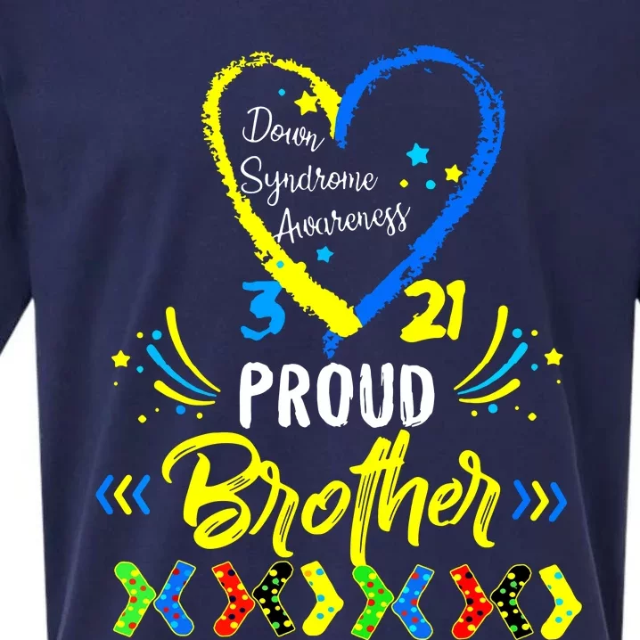 Proud Down Syndrome Brother Awareness Sueded Cloud Jersey T-Shirt