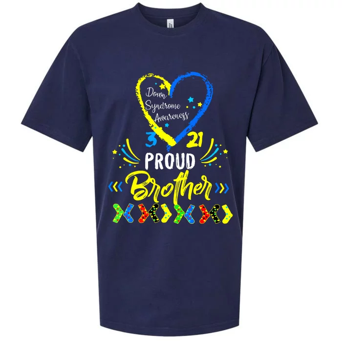 Proud Down Syndrome Brother Awareness Sueded Cloud Jersey T-Shirt