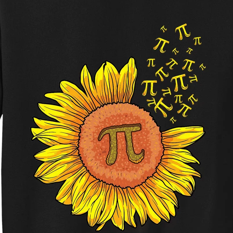 Pi Day Sunflower 3.14 Pi Number Symbol Math Teacher Science Tall Sweatshirt