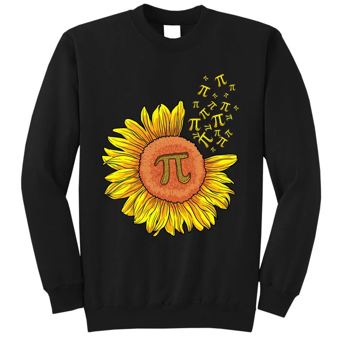 Pi Day Sunflower 3.14 Pi Number Symbol Math Teacher Science Tall Sweatshirt